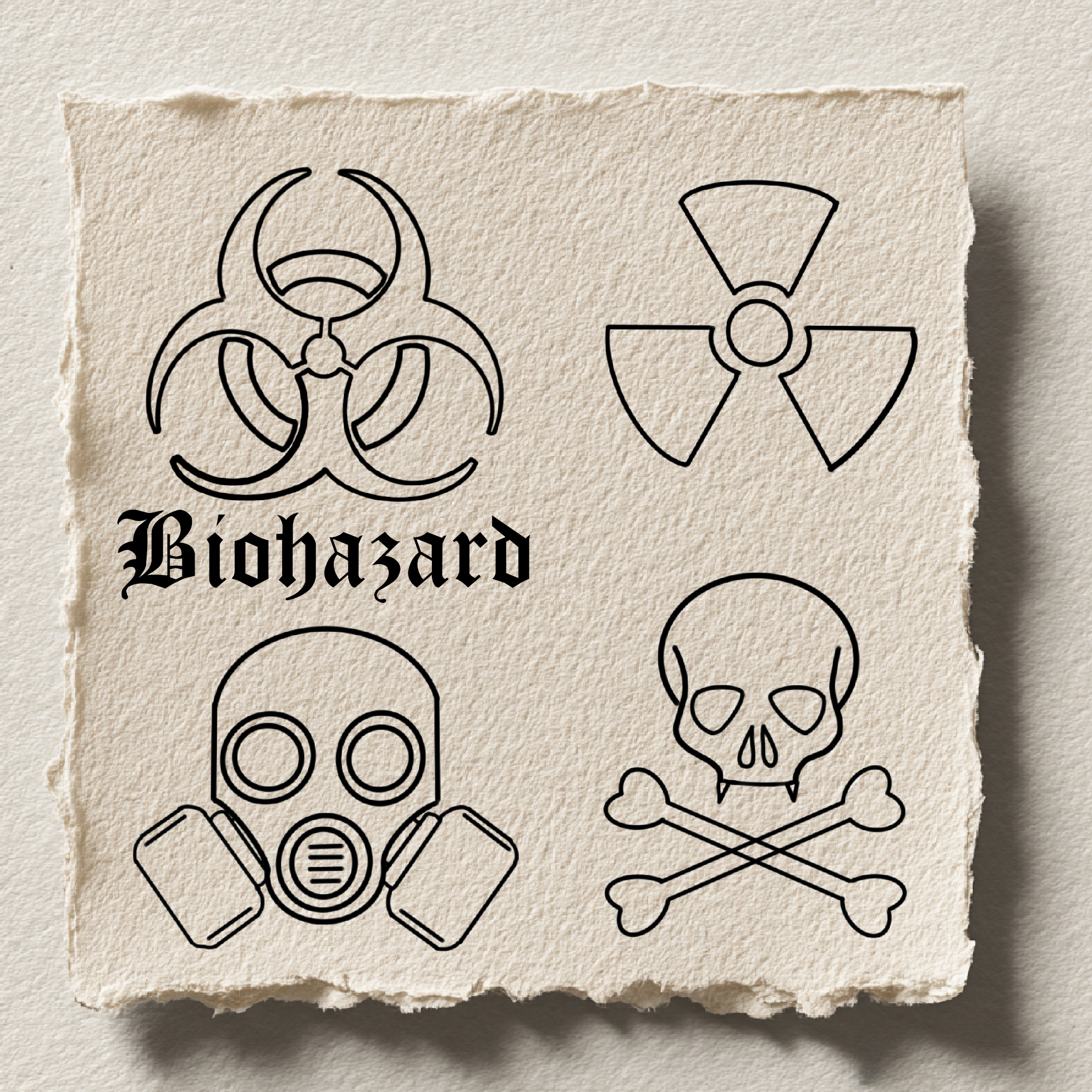 Biohazard themed symbols