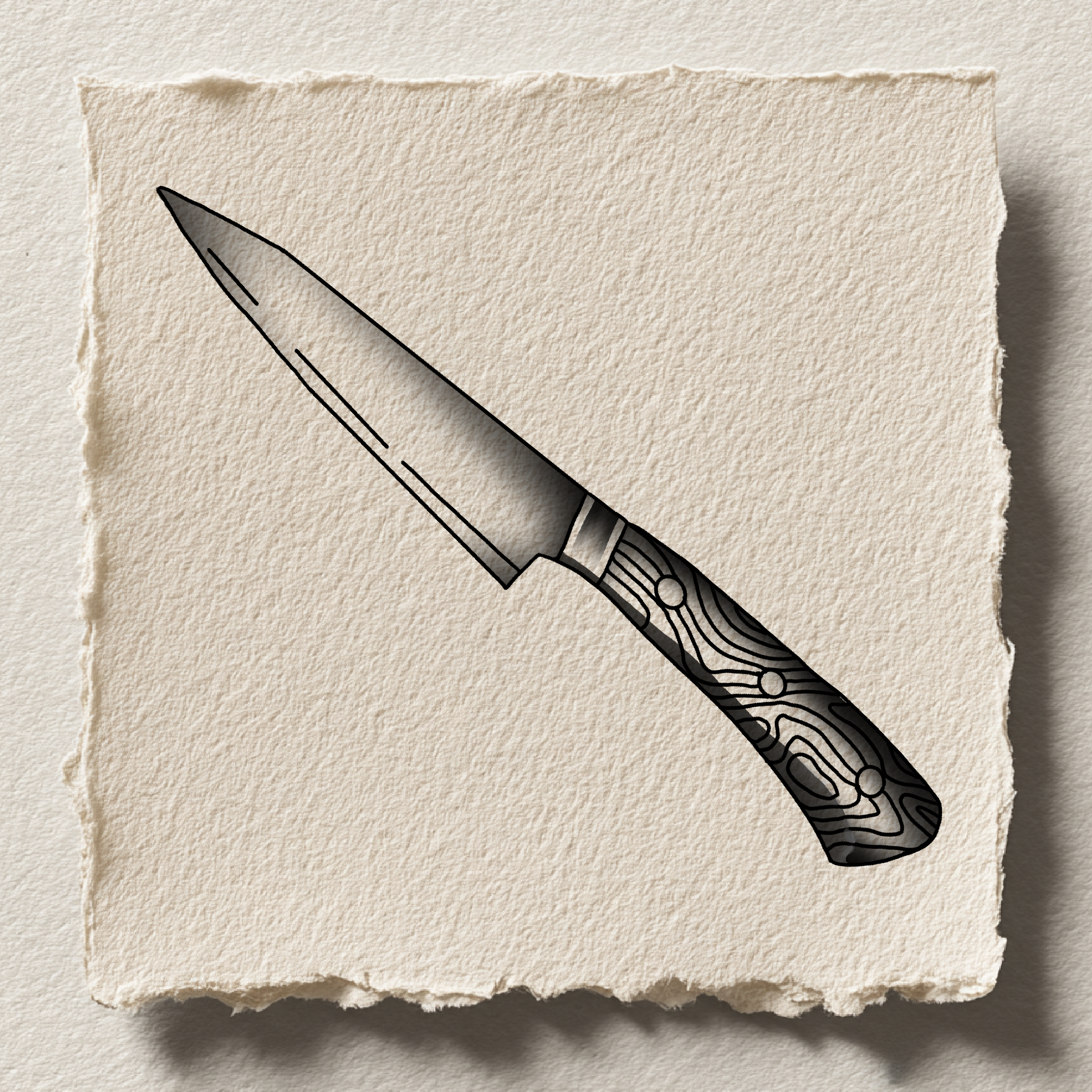 Knife with decorative handle