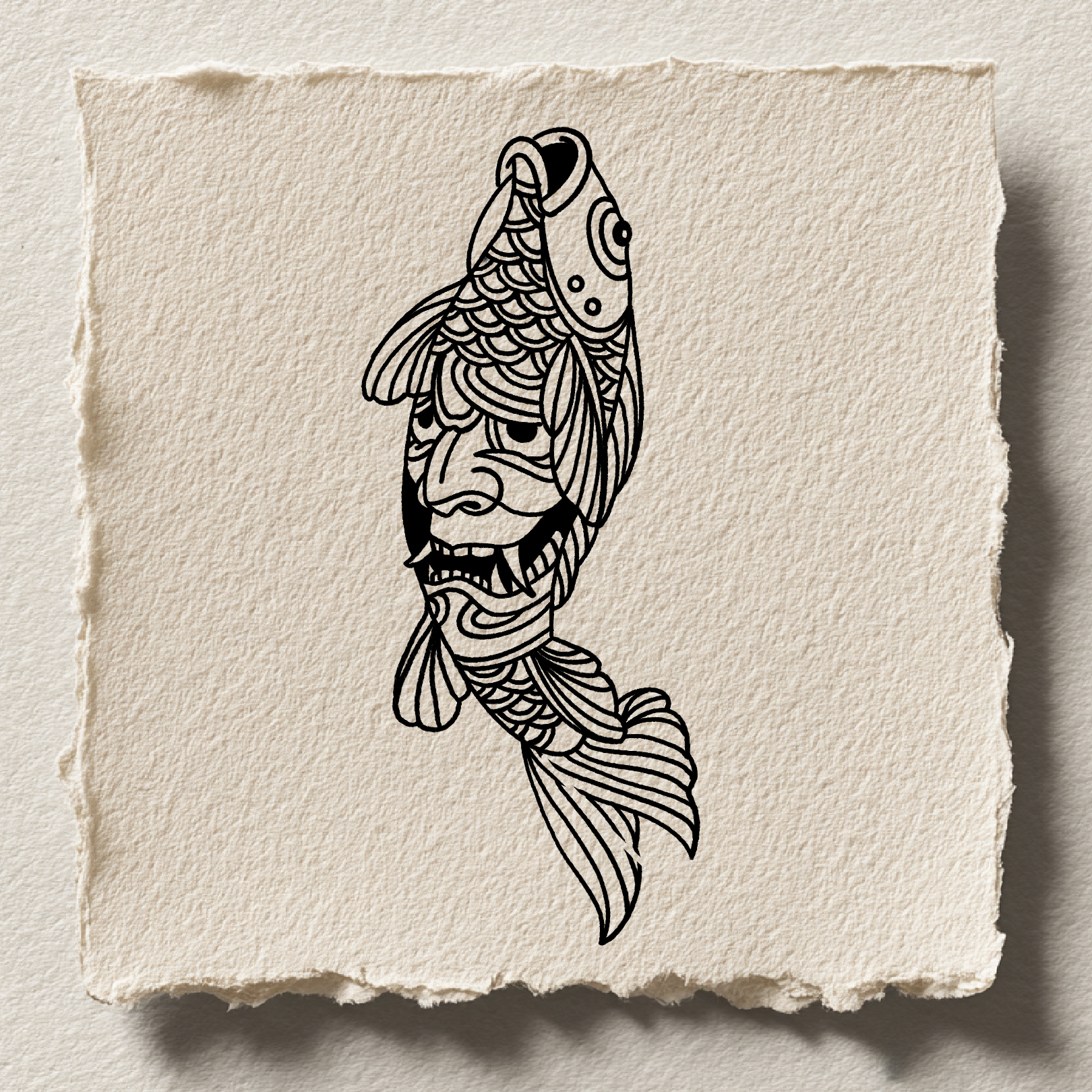 Traditional Japanese koi fish design