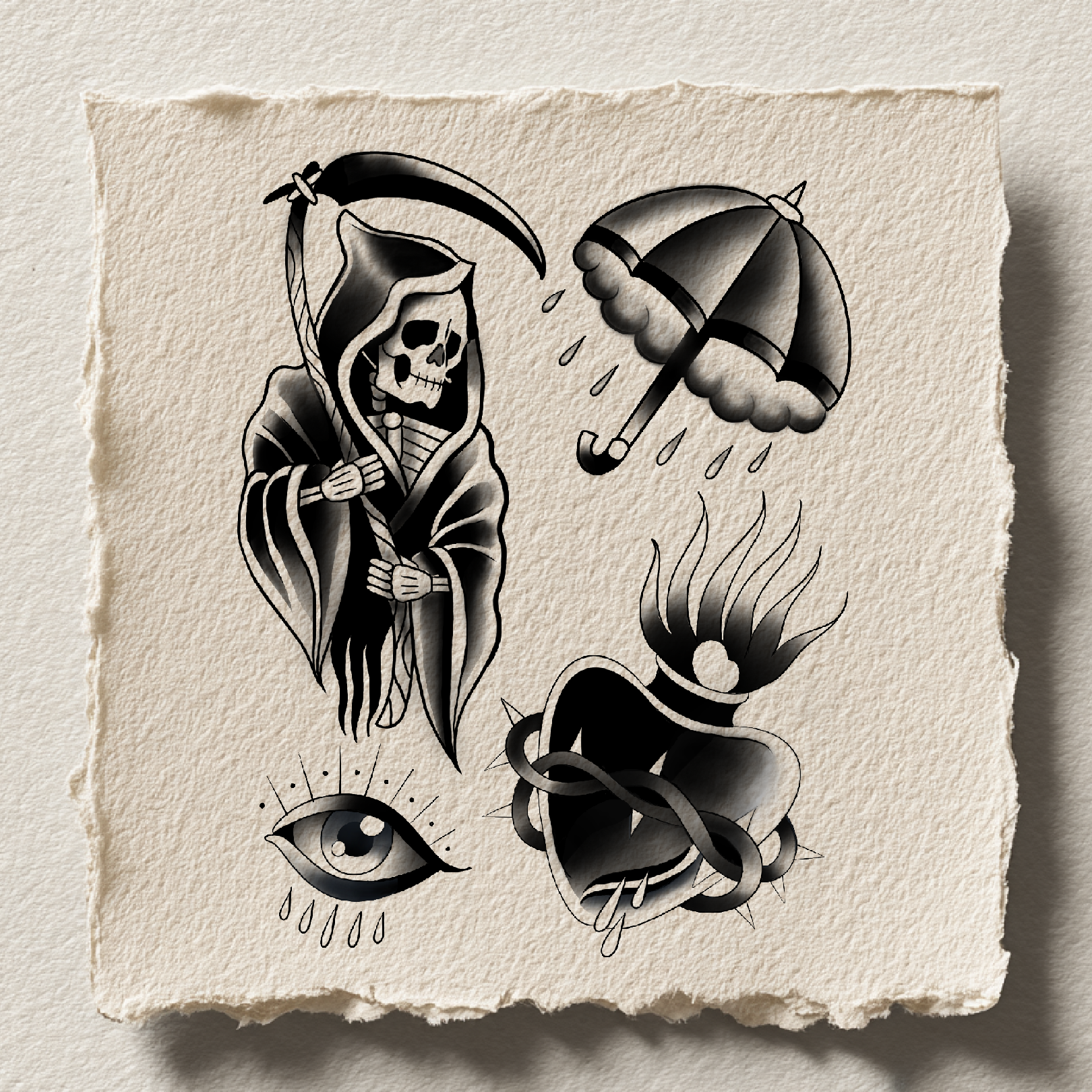Traditional tattoo flash collection